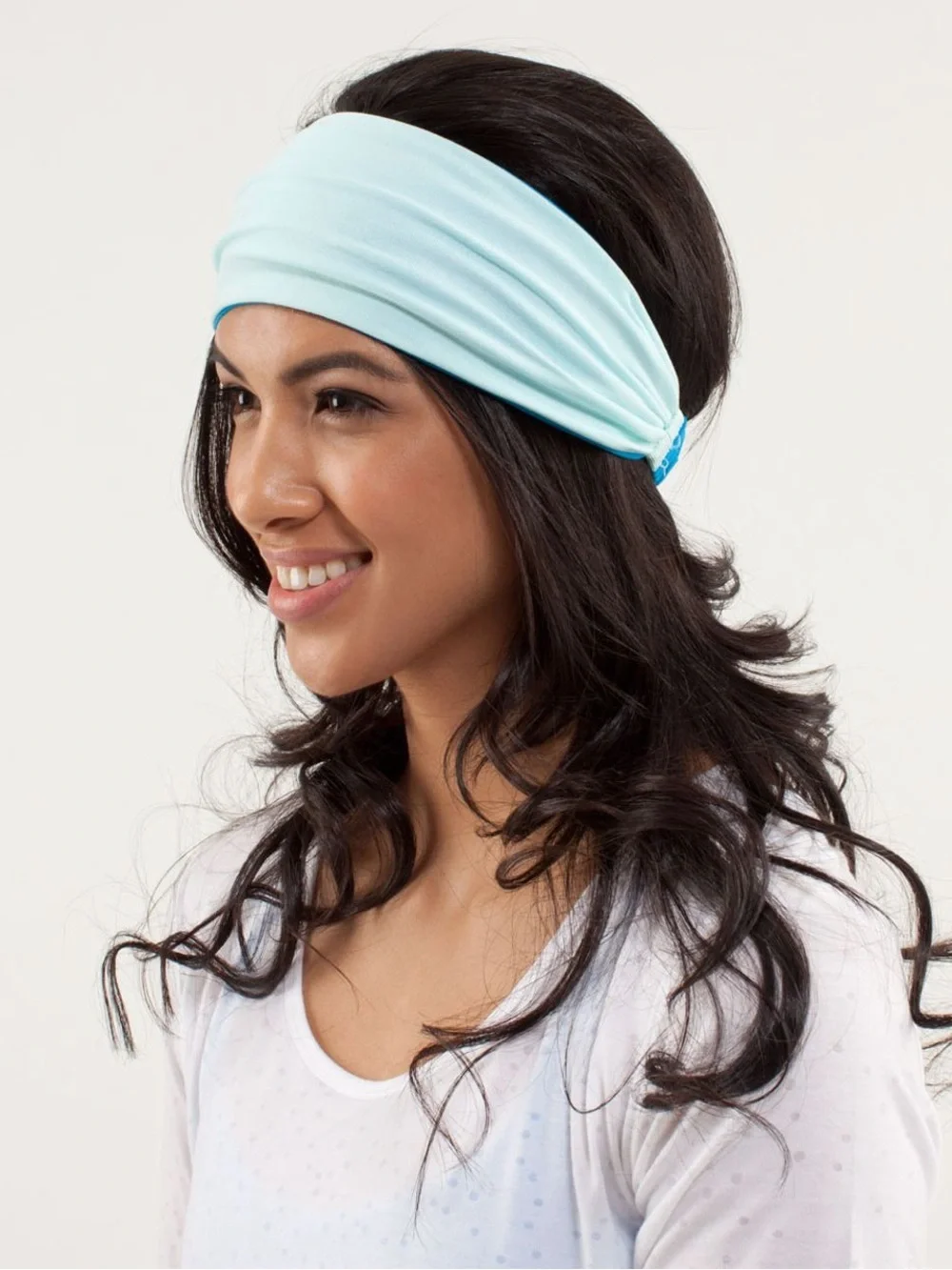 Lululemon Bang Buster Headband Reversible Beach Blanket Blue / Aquamarine Hair